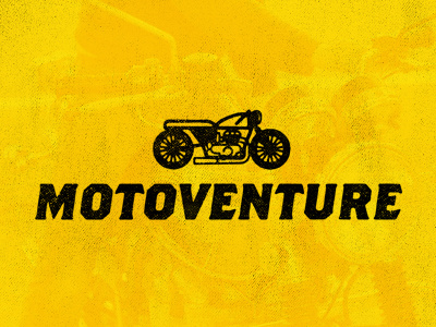 Motoventure adventure brand illustration logo motorcylce motoventure