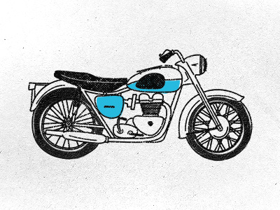 Vintage Brit bike illustration moto motorcycle triumph vintage