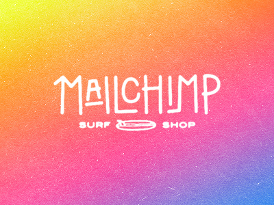 MailChimp Surf Shop chill wave fresh vibes hand drawn mailchimp summer surf board surf shop type