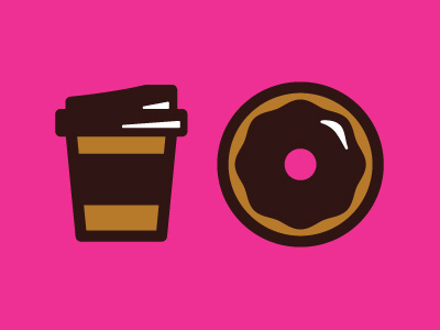 Breakfast of Champions coffee donut icon icons illustration