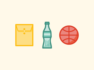 Icons basketball bottle colors dribbble envelope fun icons illustration tones