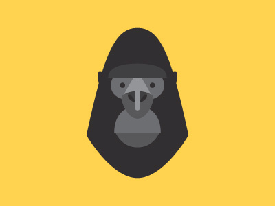Rilla Bro animal ape gorilla head icon illustration primates