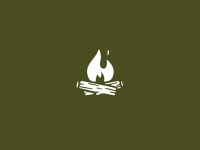 Campfire California branding campfire fire icon illustration logs