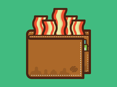 Bacon Wallet bacon wallet fun grease illustration money squarespace commerce