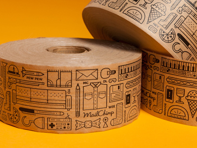 Packaging Tape designlab illustration mailchimp packing print shipping tape