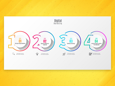 digital marketing branding figma illustration infographic infographics information information design photoshop step by step steps ui ux vector website