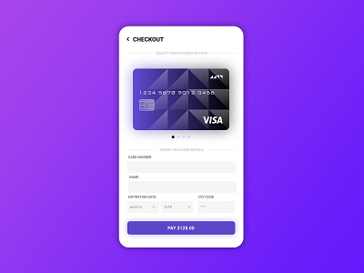 Daily UI Challenge - Day #002 (Credit Card Checkout) app challenge checkout creditcard daily dailyui dailyuichallenge design mobile