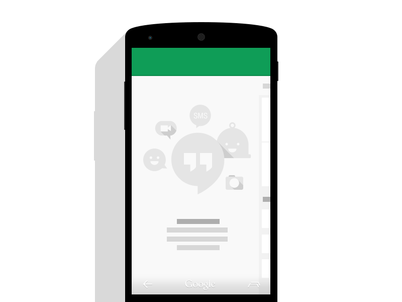 Google Hangouts - Android 4.5 android android kitkat animation gif google google hangouts hangouts mockup nexus nexus 5
