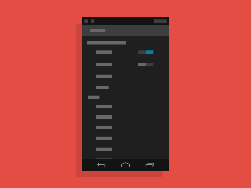 Theme Engine android animation flat gif google illustration mockup paranoid android theme engine