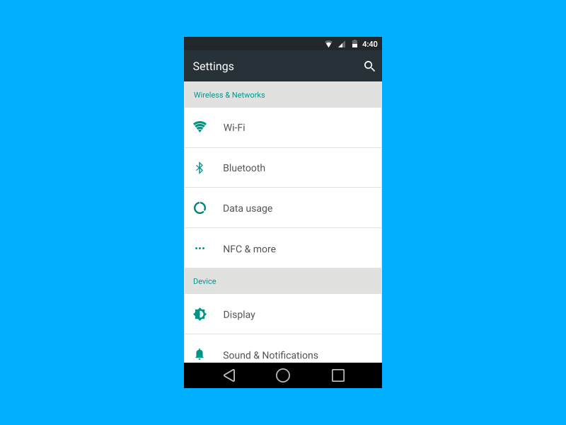 Grids android android l animation flat gif google grid grids illustration material design settings