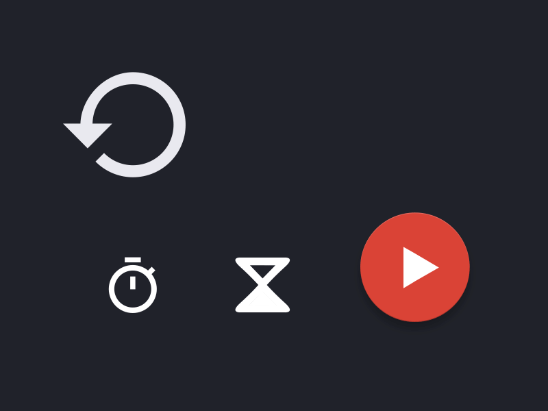 Clock - System Icons and FAB after effects android android lollipop clock google google design icon illustraror material design