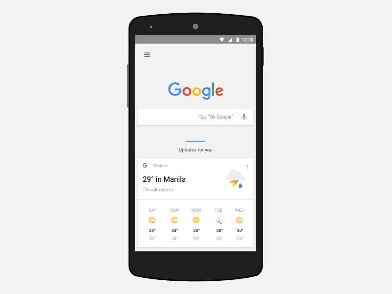 Google Now - Animated Weather icons after effects android android lollipop google google design google now google search illustraror material design nexus 5 weather icons