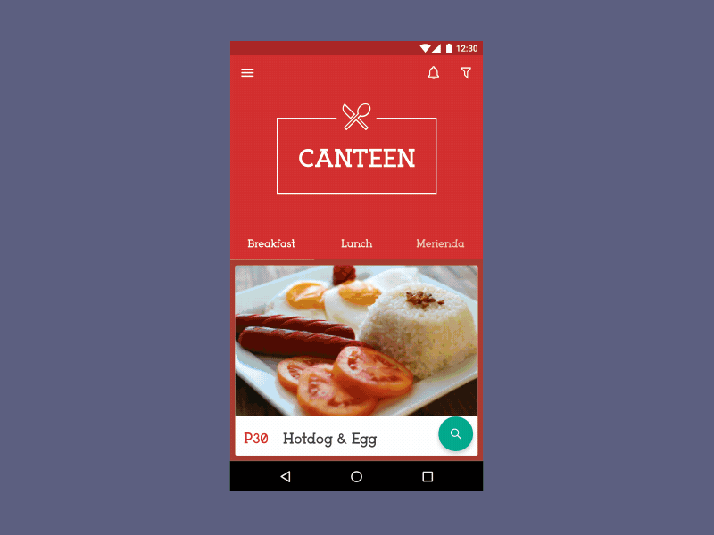 Canteen App after effects android animation app canteen google design illustrator material design ui