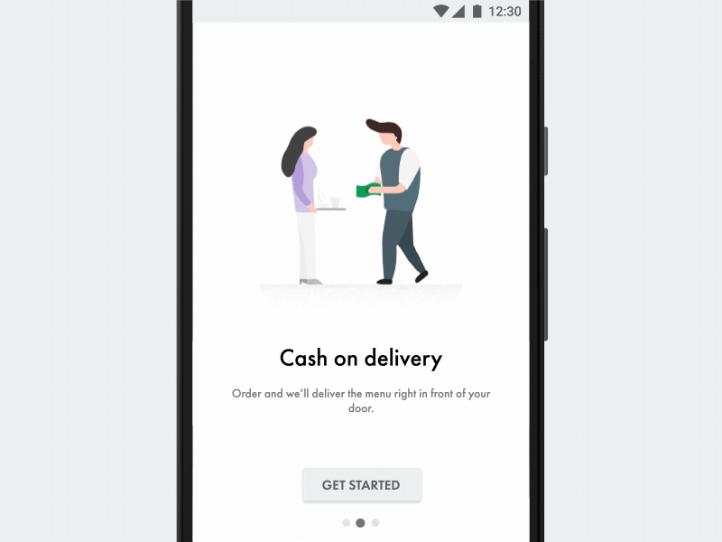 Canteen Onboarding Screens after effects animation canteen google design illustrator material design onboarding