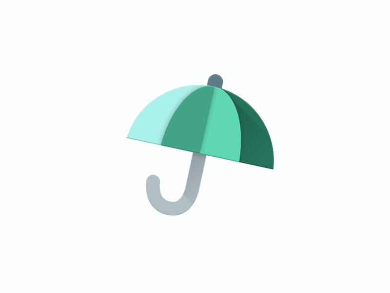 Umbrella Alert after effects animation app icon google design illustrator material design umbrella alert