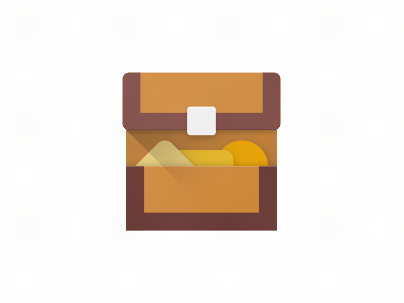 Toy after effects animation app icon google design illustrator material design toy treasure chest