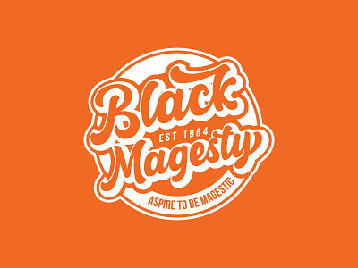 Black Magesty black classic design hipster illustration logo logo design retro vintage round logo textbase typography vector