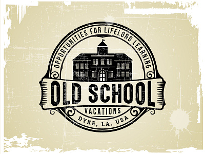 OLD SCHOOL LOGO badge classic grunge hipster illustration logo logo design old old logo old school retro vintage vector