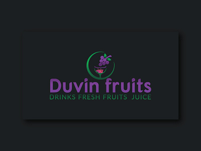 Duvin Fruits logo branding classic design drinkslogo drinkslogo fruits illustration logo logo design