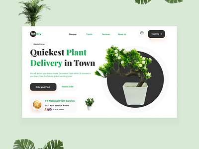 Plant Header Design branding header header deisgn plant design plant header ui ui design ux ux design website website design