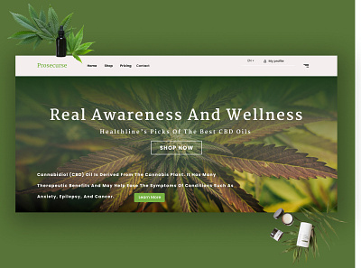 CBD Header branding design header header design landingpage ui ui design ux design website website design