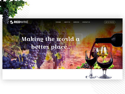 Wine Website Header grapes header header design landingpage landingpage design ui ui desogn ux ux design website website design wine wine design wine header wine website