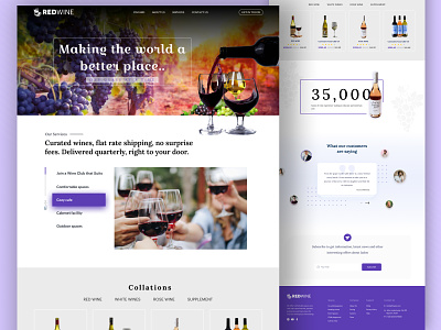 Wine Website Landing page