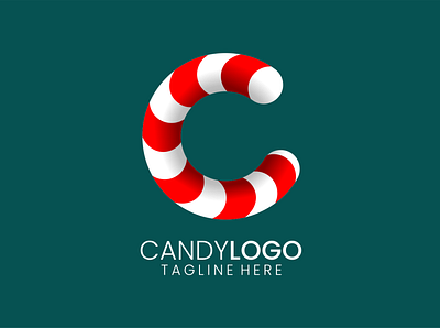 Letter C candy logo c candy letter logo