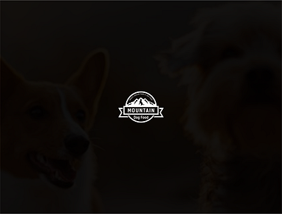 Mountain Dog food black dog food logo mountain negativespace