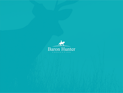 Baron Hunter agency blue consulting design logo