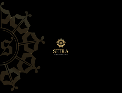 Seira black design gold logo parfume