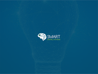 digital brain digital logo smart