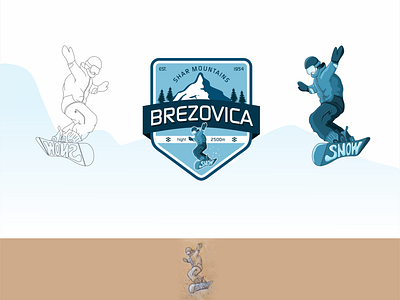 Snowboard mountain badge Brezovice, Snowboard jump