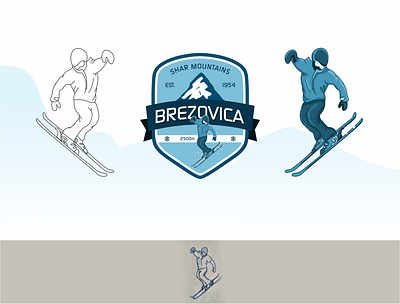 Ski mountain badge Brezovica, Ski jump badge brezovica jump kosova mountine ski skier snow