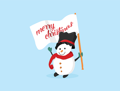 snowman with flag christmas flag hat merry merry christmas snow snowman