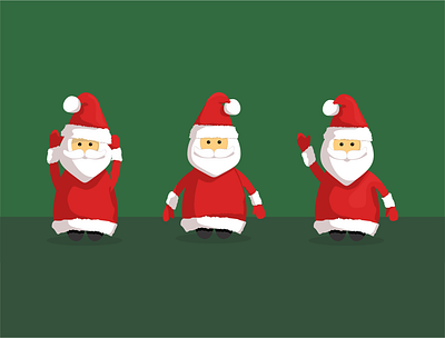 Christmas Santa Claus Character Set character characters christmas claus cute illustraion red santa santaclaus