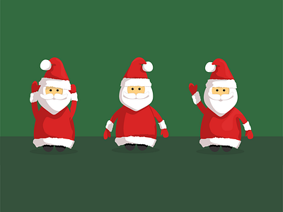 Christmas Santa Claus Character Set