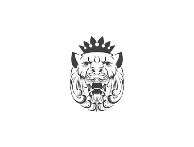 1000LION animal art black design icon illustration lion head logo vector vintage design