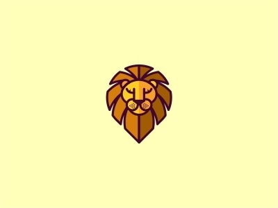 Leo brown colorful cute leo lion yellow