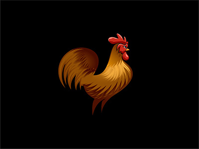 Rooster art beautyful brush cock design golden illustration logo logodesign model nice rooster