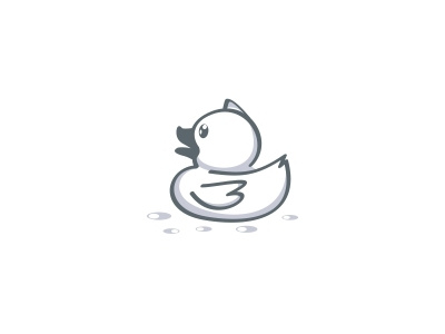 Little Duck black design float graphic grey icon illustration little duck logo mark withe