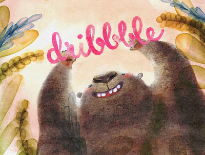 Hello Dribbble! artwork book illustration character design childrens book illustration digital art drawing illustration kidlitart procreate watercolor