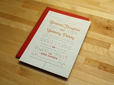 joanna and jeremy | embossed invitation