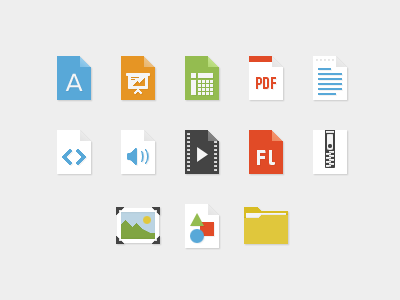 file type icons document editor file flat folder icon page