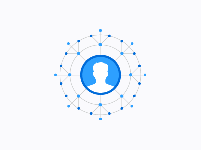 onboarding | network flat icon illustration network social