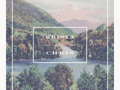 chris and krista | invitation invitation postcard vermont wedding