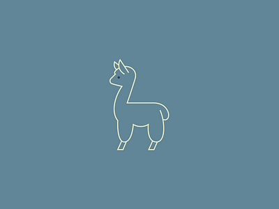 cozy alpaca alpaca animal farm icon illustration