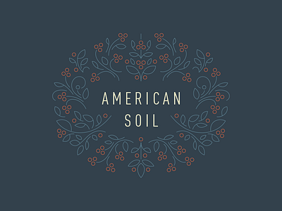 american soil berries book decorative farm frame leaves ornament title