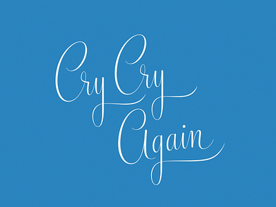 cry cry again film lettering movie script seinfeld title