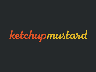 squeezy ketchup and mustard lettering script